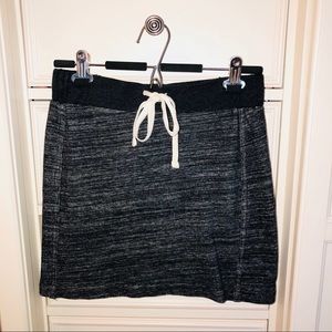 LOFT Heathered Grey Cotton Mini Skirt